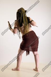 Moira Cosplay Ancksunamun Standing with Knifes 003